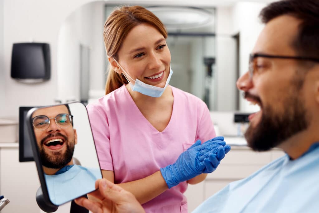 Dental patient attending his dental appointment